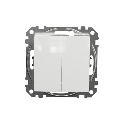 Sedna Design & Elements Przycisk zwierny podwójny zwierny biały SDD111118 SCHNEIDER (SDD111118)